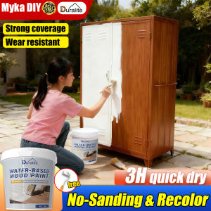 Quick Drying Odorless🔥Duralite Wood paint 1kg Used for renovation of old furniture wooden furniture Cabinets wooden floor surface color change mildew prevention anti-corrosion varnish Water Based wood coating