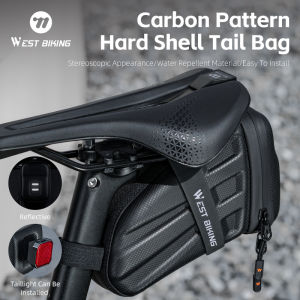 WEST BIKING EVA Hard Shell Bicycle Saddle Bag Waterproof Bike Bags 1.8L MTB Road Bike Tool Pouch Saddle Bag Bike Accessories