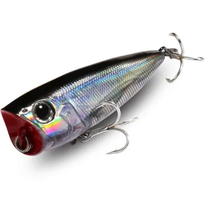 Top Water Floating Popper 8g 6.5cm Lure Steel Ball Copper Ballast Balance System Swimbait Pesca Wobbler Minnow Tackle Crank Bait