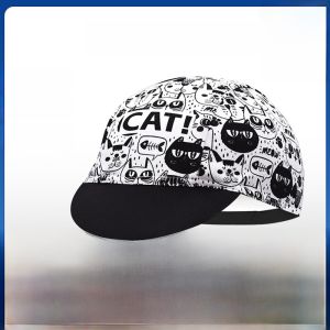 Outdoor Sports Cycling Hat Sun Protection Sunshade Cycling Hat Sweat Absorption Quick Drying Breathable Cute Cartoon Cat Pattern