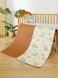 Baby Cooling Bed Mat Breathable Ice Silk Nursery Sleep Mat Childrens Summer Grass Mat Portable Napping Mat for Infants And Toddlers