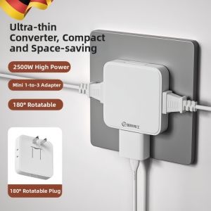 TAOKOU | 3-in-1 Slim Multi-function Power Socket Adapter
