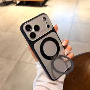 CHUANGYIWEI | Deep Sea Blue Silver Matte 360 Degree Rotating Stand Case 18pro max