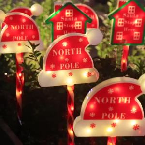 Others | 5pcs/set Red Elk Solar-Powered Light Christmas Decoration Lawn Lights For Garden Outdoor LED Yard Lights Xmas Lamps Decor DGL01