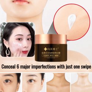 【Genuine】Cordyceps Ganoderma Lucidum Concealer Whitening Spot Cream Vegan Cream Natural Brightening Nude Concealer No Fake White虫草贵妇遮瑕膏