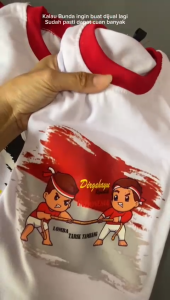 Termurah Setelan Anak Celana Panjang Motif 17Agustus independen day Laki-laki & Perempuan 1-10 Tahun