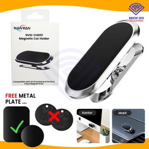 PHONE HOLDER MAGNETIC + HOOK TEMPAT HP DI MOBIL/KANTOR/RUMAH