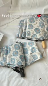 Fresh floral rain and sunshine dual-use umbrella for women UV protection and sun protection umbrella