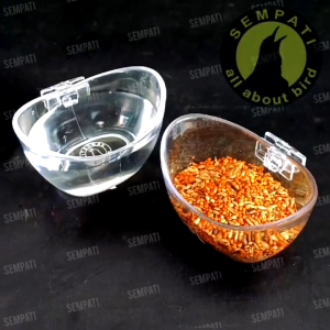 SEMPATI GROSIR Cepuk Perahu No 1 Sempati Isi 20 Pcs Cepuk Wadah Tempat Pakan Makanan Minum Burung Murai Kacer Lovebird Cucak Ciblek Kenari Pleci Cepuk Anti Tumpah
