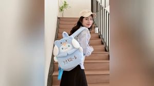 Tas Ransel Anak Karakter Lucu Tas Ransel Boneka Kerah Backpack BESAR Motif Kartun Ransel Anak Tas Anak Sekolah SD Tas Anak-Anak Boneka Bahan Lembut
