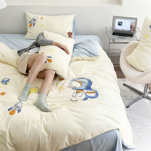 MOLORE | Simple Cartoon Pattern 100% Cotton Bed Sheet Set Four-Piece
