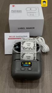 เครื่องปริ้นพกพา Phomemo M108 ProMax ไม่ต้องใช้หมึก ปริ้นฉลาก เลเบล โลโก้สินค้า ฉลากสินค้า ลาเบล Mini Printer Bluetooth
