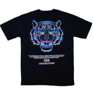 fvck-id - Reflective Oversize T-shirt Tiger 20s Japan Cotton