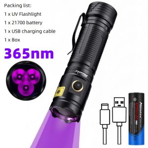 Alonefire | 30W 395nm/365nm High Power LED UV Flashlight Blacklight Ultraviolet Marker Pet Urine Stain Tinea Ore Scorpion Powerful Torch