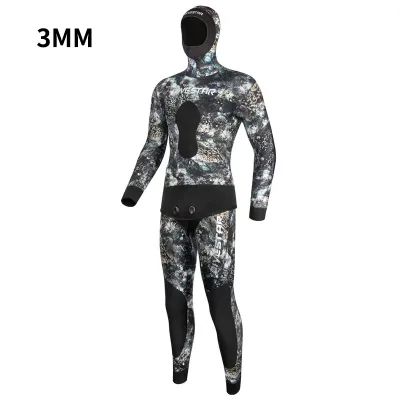 DIVESTAR | Detachable Camo Mens Wetsuit for Warmth & Free Diving