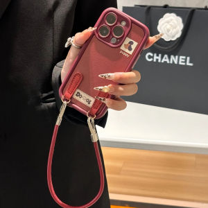 Apple 16 Series Full Cover Leather Phone Case Autumn Winter Small Sheepskin Creative Protective Shell Anti-fall Hand Cord