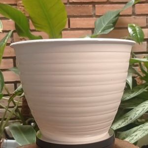 Pot Tawon Madu 30 cm Pendek Putih | Tanaman Hias Bunga | Model Tawon | Merk MDN Berkualitas