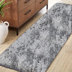 VIKAMA Modern Tie-Dye Plush Carpet Soft Living Room Bedroom Mat Childrens Room Non-Slip Mat Home Decoration