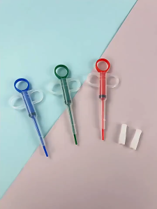 Pelontar Obat Pil Kucing Anjing Kelinci Hewan Pil Feeding Kit Pelontar Pil 2in1 Pipet Obat Hewan Feeding Kit Anjing Kucing Murah