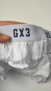 กางเกงใน ผู้ชาย GX3 Underwear THE COTTON Logo Boxer By TonyJocks ขาว บ๊อกเซอร์ Basic Style Boxer K1351