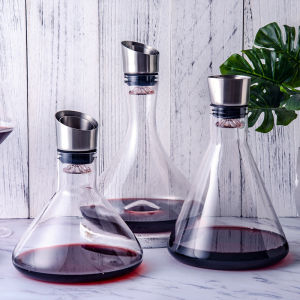 Elegant Waterfall Style Crystal Glass Decanter for Fast Wine Filtration