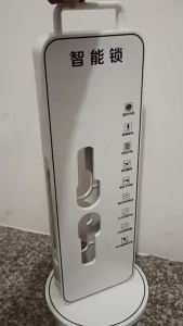 display stand for Smart door lock Fingerprint lock with rotate 360 degrees polymer material display store showroom
