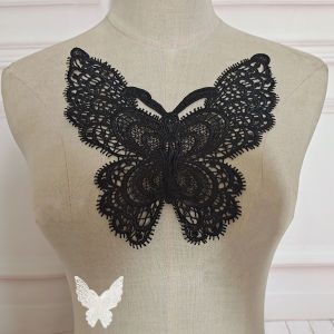 Handmade Polyester Embroidered Butterfly Lace Trim: DIY Sewing & Home Fabric Projects
