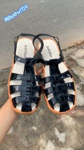 Sendal Wedges Wanita Selop Gladiator Bustong Jelly Import Kekinian Fashion Trendi