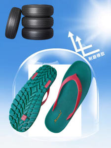 Abrasion Resistant Non Slip Flip-Flops Couple Stylish Beach Taiyue Rubber Tire Clamp Foot Slippers Casual Elastic Men and Women Pass
