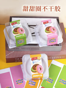 Donut Shaped Long Sticker Baking Pastries Dessert Non-Drying Adhesive Cake Box Decoration Label Baking Kitchen Utensils