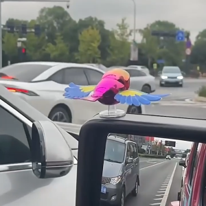 Flying Bird Wind Powered Car Ornament Eco-friendly Plastic Creative Electric Car Companion