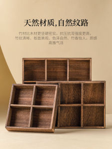 Chinese Style Wooden Nine Grids Snack Plate for Office Guest Visits Precise Office Supplies Pine Wood Tea Snack Plate Home Use
