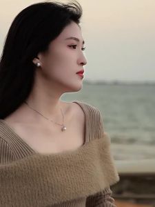 925 Silver Natural Nucleus Freshwater Pearl Pendant Necklace