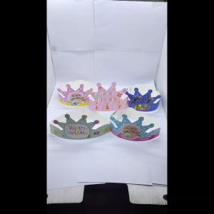 TAIYO Topi Mahkota Pesta Ulang Tahun Anak Karton Glossy Birthday Crown Dekorasi