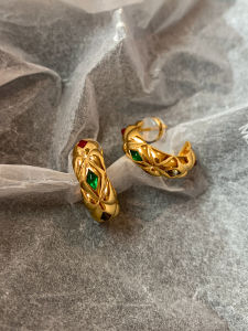 CAFFTI | Dopamine Color Zircon Diamond Ear Studs