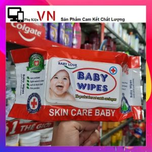 KHĂN GIẤY ƯỚT BABY WIPES 80 TỜ - Khăn Uớt Cho Bé KHÔNG CỒN  KHÔNG MÙI CAO CẤP Kháng Khuẩn Không Gây Kích Ứng Da Gói 80 Khăn