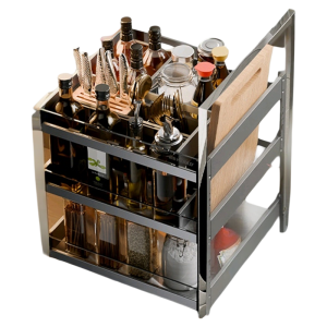HIGOLD | Drawer-style Aluminum Alloy Kitchen Cabinet Pull-out Basket