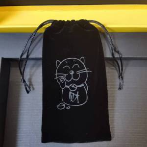 กระเป๋าถือโทรศัพท์ผ้าขนแกะสีบริสุทธิ์สำหรับ Honor Magic V3 กระเป๋าปิดปากถุงกันฝุ่นแบบลำลองที่สวมคอได้ ลายดอกไม้สุดน่ารัก