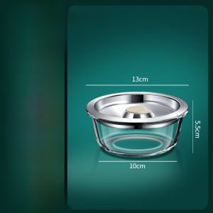 Food Grade Glass Bowl for Microwave Oven Heating Egg Custard Steamed Soup Potтерy Style round Shape Chinese Cuisine Steam Box