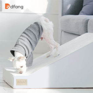 Dfang Pet Stairs Small Dog Bedside Dog Cat Bed Slope Ladder Dog Ramp Slope Stairs Pet Home Comfortable Soft Pad Mat