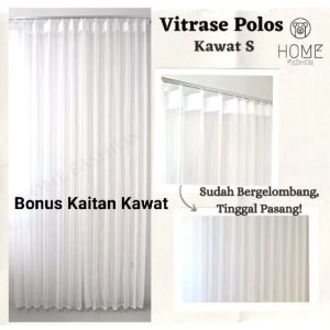 Vitrase Gorden Tirai Gorden Vitrase polos Vitrase Plisket Poil Putih