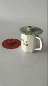 1PC/3PCS Sunflower Shaped Silicone Mug Lid Dustproof Spill-Proof Cup Cover