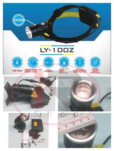 Senter Kepala Kawachi 100 Watt 10.000 mAh Zoom / Senter Kawachi LY 1000Z / LY1000Z 100 Watt