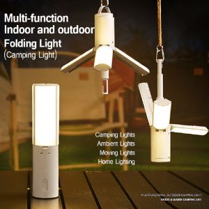 Foldable USB Rechargeable Tent Camping Light 4000mAh Travel Lanterns Outdoor Emergency Lighting LED Camping Lamp