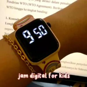 Jam Tangan Digital LED Touch Screen Karakter Kartun Silikon