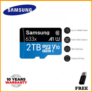 100% Original (Free Card Reader) (Free Shipping) Samsung Memory Card   128GB/256GB/512GB/2000GB/1TB/1024GB  High Performance 633x microSDHC/microSDXC UHS-I w/adapter RW up to 95/45 MB/s Memory Card