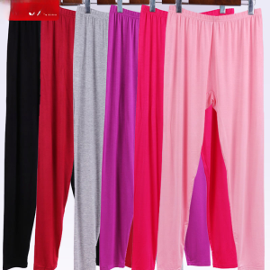 Womens plus Size High Waist Thin Modal Autumn Pants Base Layer Elderly Spring Autumn Trousers Comfortable Warm Bamboo Fiber