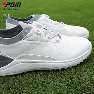 PGM Golf Shoes for Men Waterproof Microfiber Skin Sneakers Sport Casual Shoes Anti Sideslip Knob Shoelace XZ300
