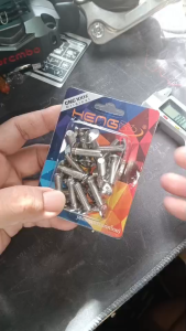 น็อตเลสจานดิส เทน่าโนวาเวฟ/น็อตจานดิสเบรคหน้า รุ่น NICE/DASH/SONIC/WAVE 100/TENA/LS/BEAT (หัวดอกไม้) น็อตสแตนเลส เฮงสกรู