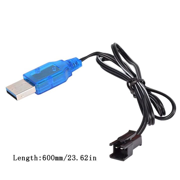 Câble Charge USB 3.7V Pour Batteries RC - Compatible LiPo/NiMH - Fiche SM-2 Broches - Pour Voitures/drones Télécommandés